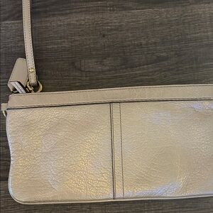 Elegant silver Leather Clutch